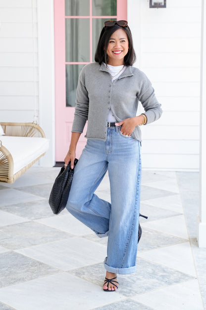 Knitted Long Sleeve Button Down Cardigan Sweater