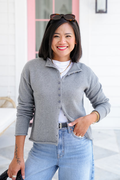 Knitted Long Sleeve Button Down Cardigan Sweater