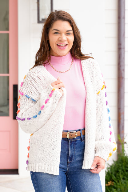 Chunky Knit Long Sleeve Open Front Cardigan