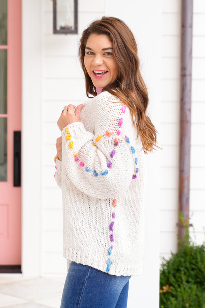 Chunky Knit Long Sleeve Open Front Cardigan