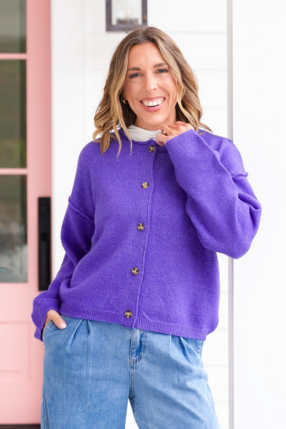 Long Sleeve Relaxed Fit Cardigan Sweater