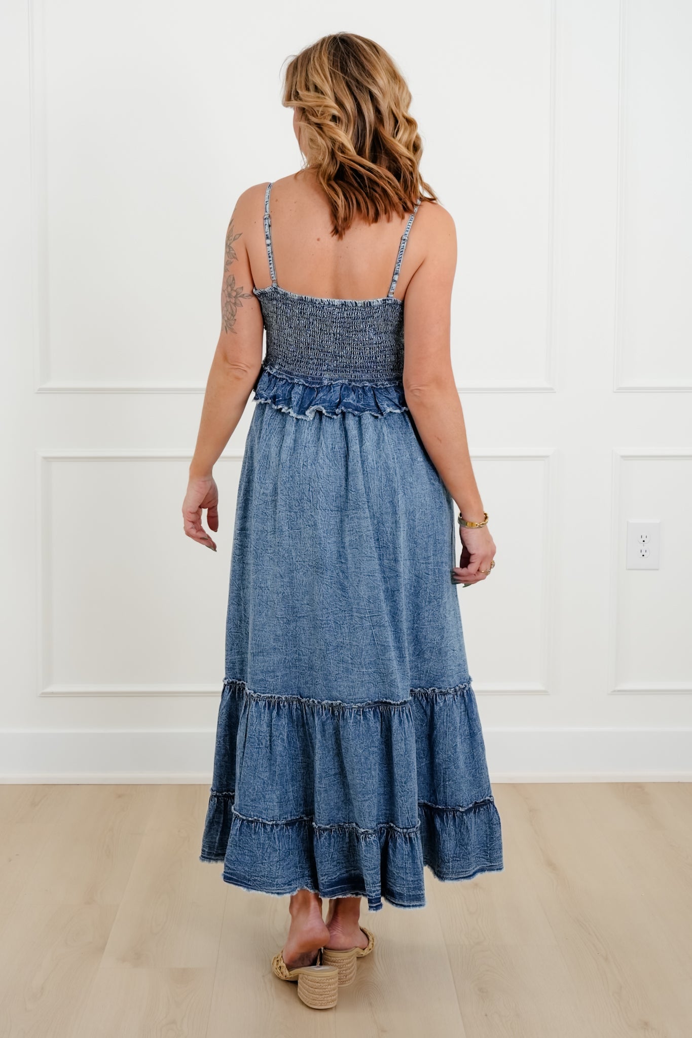 POL Sequin Embroidered Sleeveless V Neck Long Dress