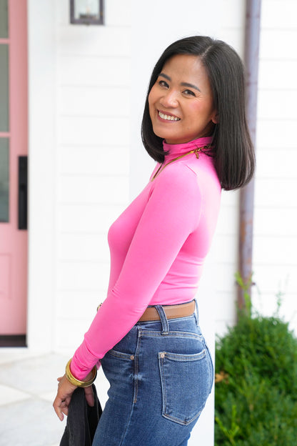 Long Sleeve Turtleneck Fitted Top