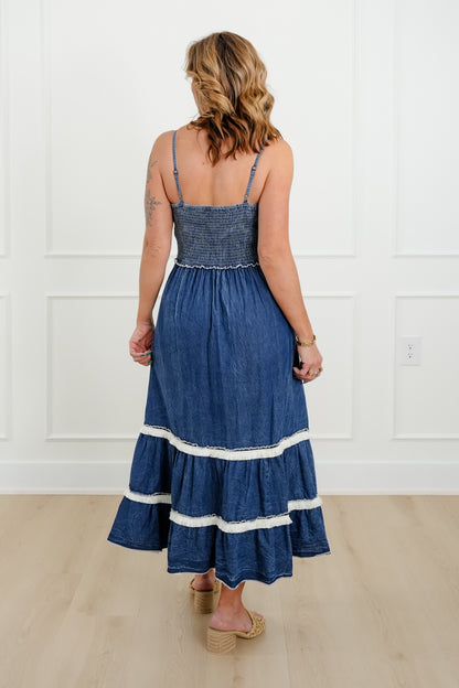 POL Embroidered Sequin Sleeveless V Neck Maxi Dress