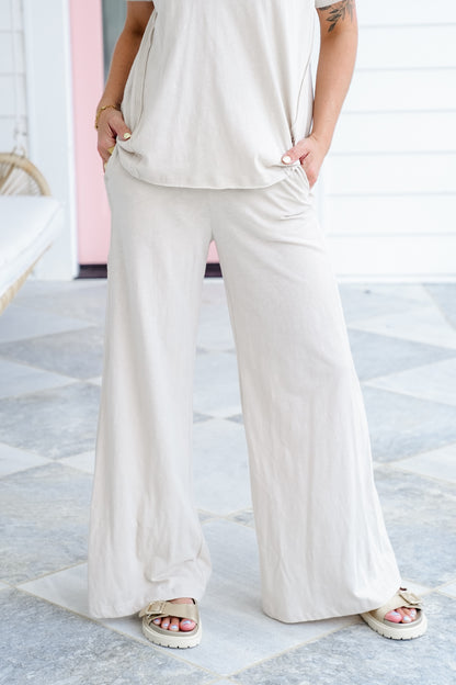 Plus/Reg High Waist Wide Leg Lounge Pants