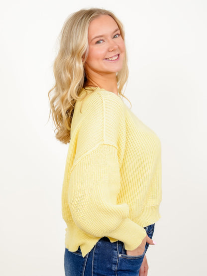 Solid Long Sleeve Boat Neck Pullover Sweater - Freckled Poppy