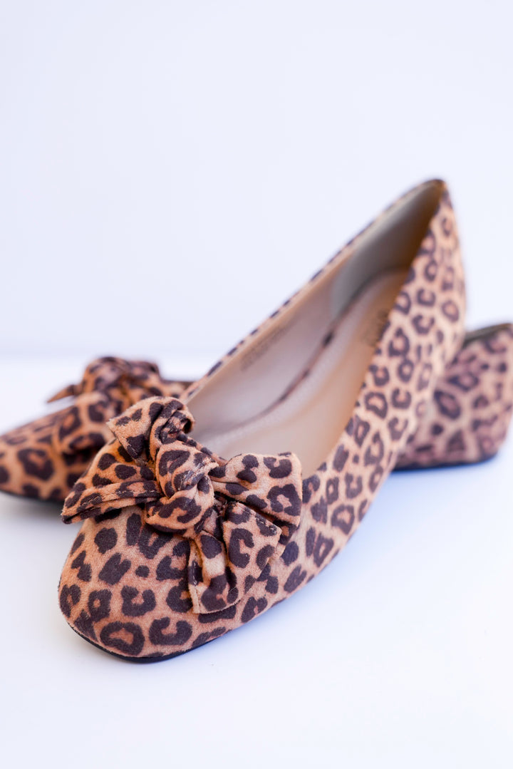 Corky's "Sugar Rush" Animal Print Ballet Flats with Bow Accent