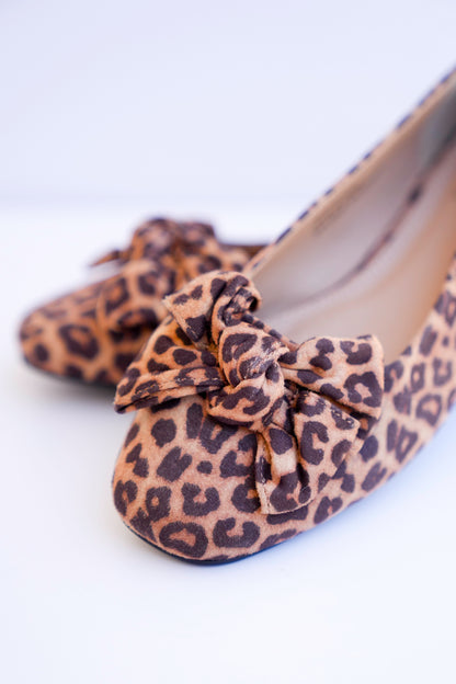 Corky's "Sugar Rush" Animal Print Ballet Flats with Bow Accent