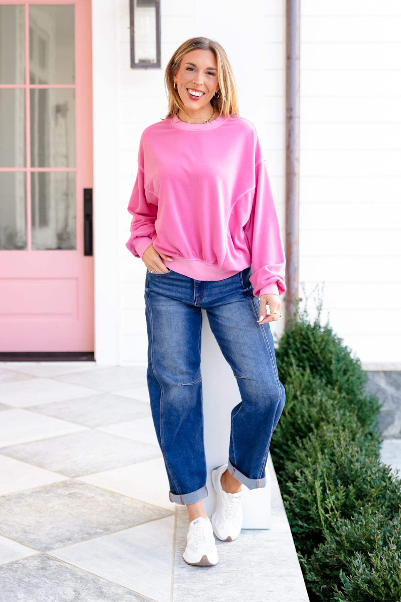 Door Buster! Zenana Soft Fleece Pigment Dye Pullover