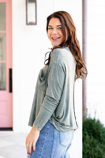 Door Buster! Zenana Washed Ribbed Dolman Sleeve Round Neck Top