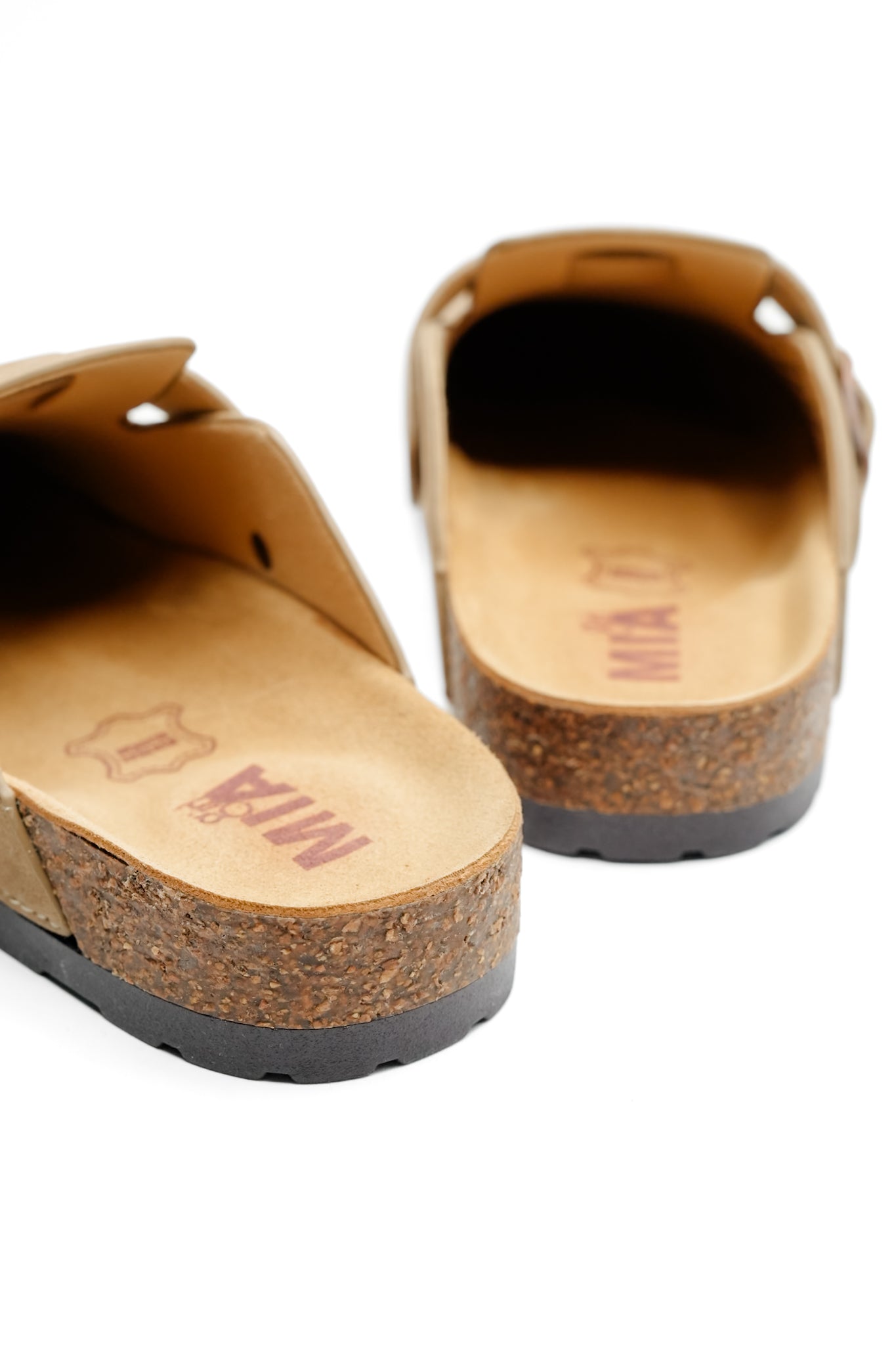 MIA Vegan Suede Buckle Clog with Cork Footbed