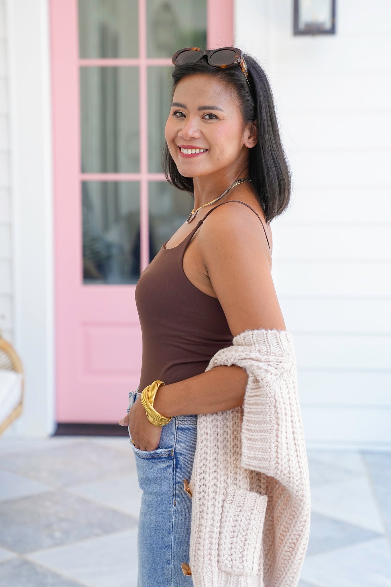 Solid Sleeveless Square Neck Cami Top