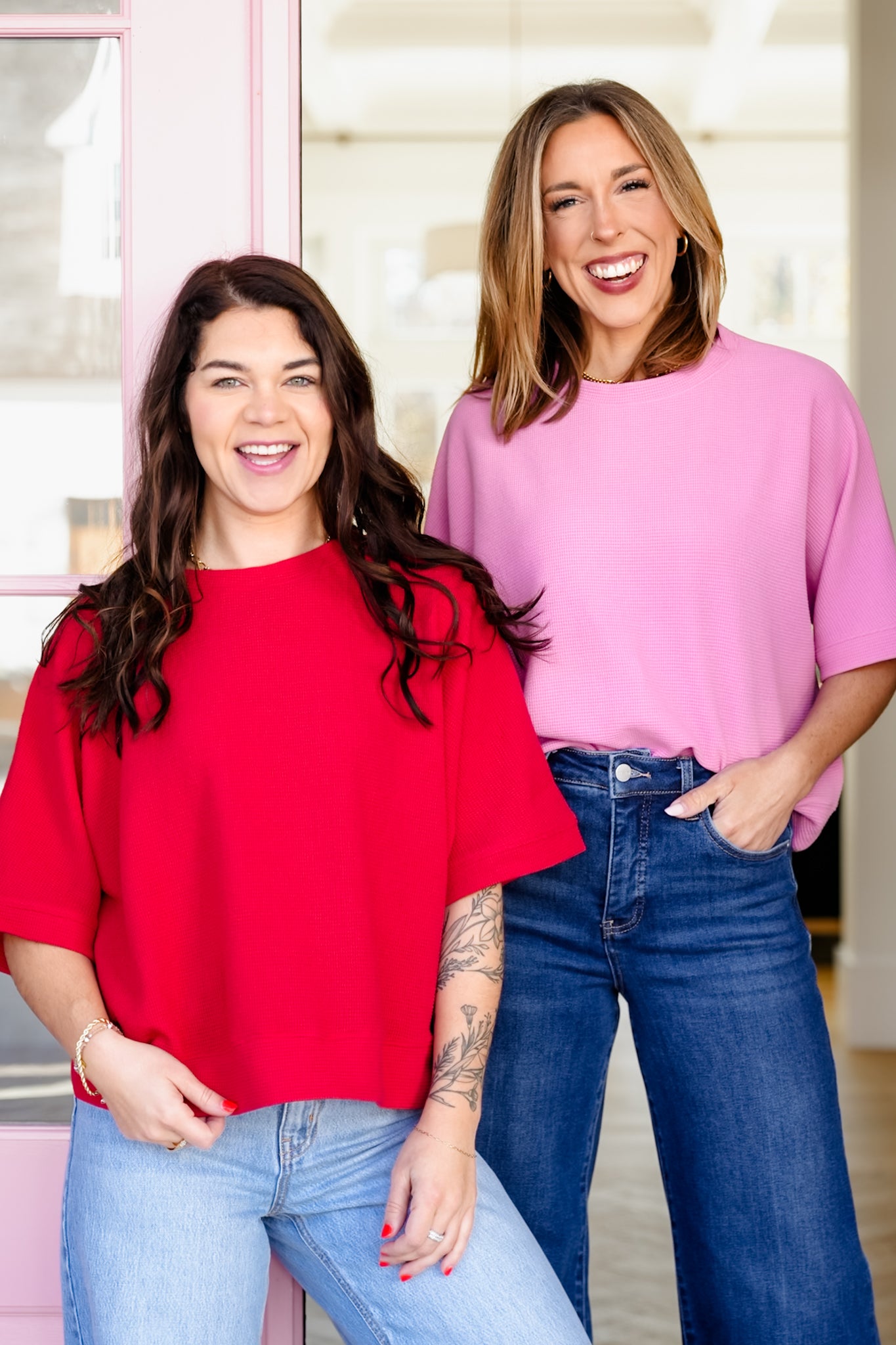 Door Buster! Plus/Reg Zenana Double Knit Banded Bottom Short Sleeve Top