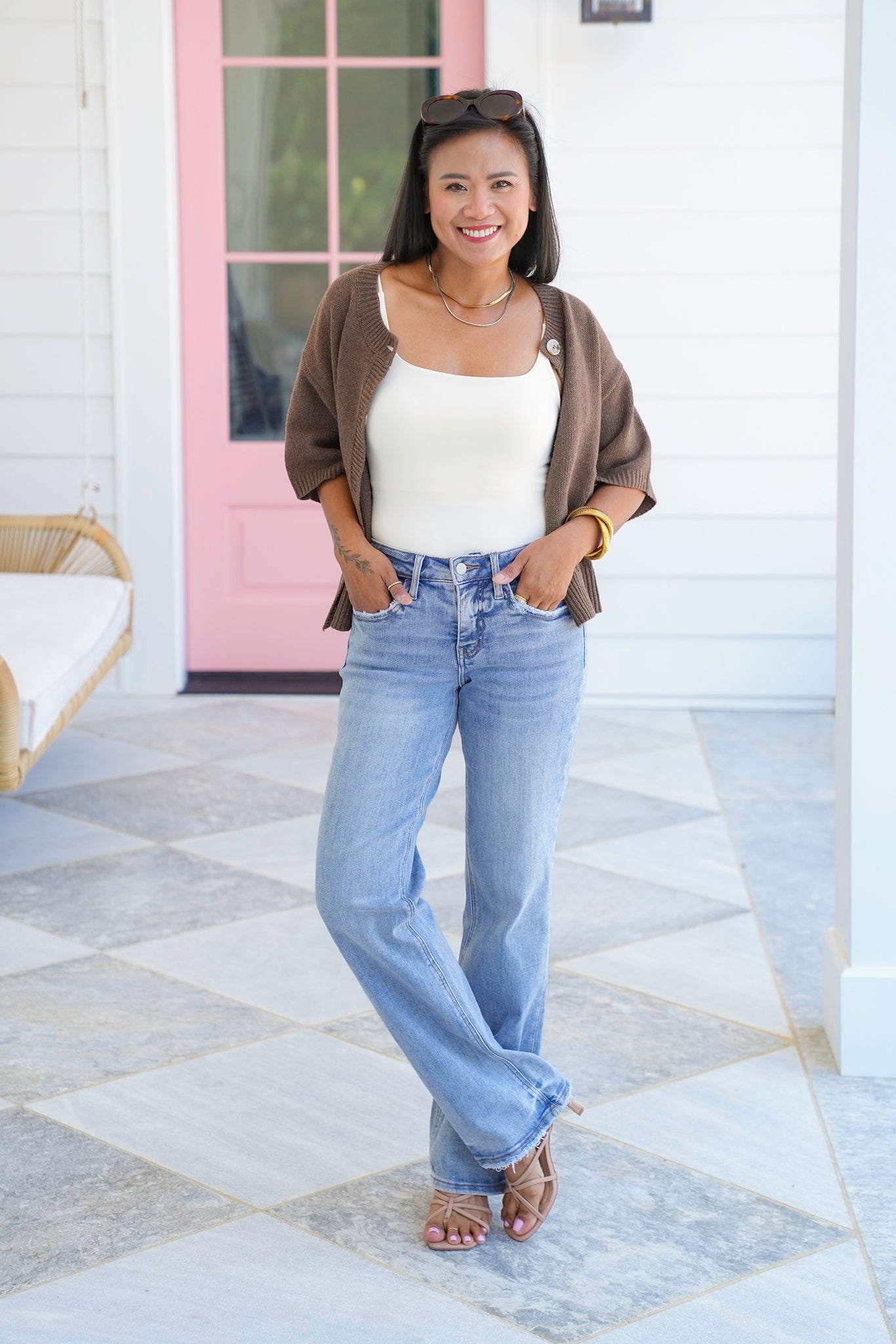 Solid Sleeveless Square Neck Cami Top