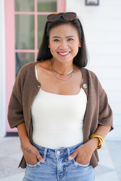 Solid Sleeveless Square Neck Cami Top