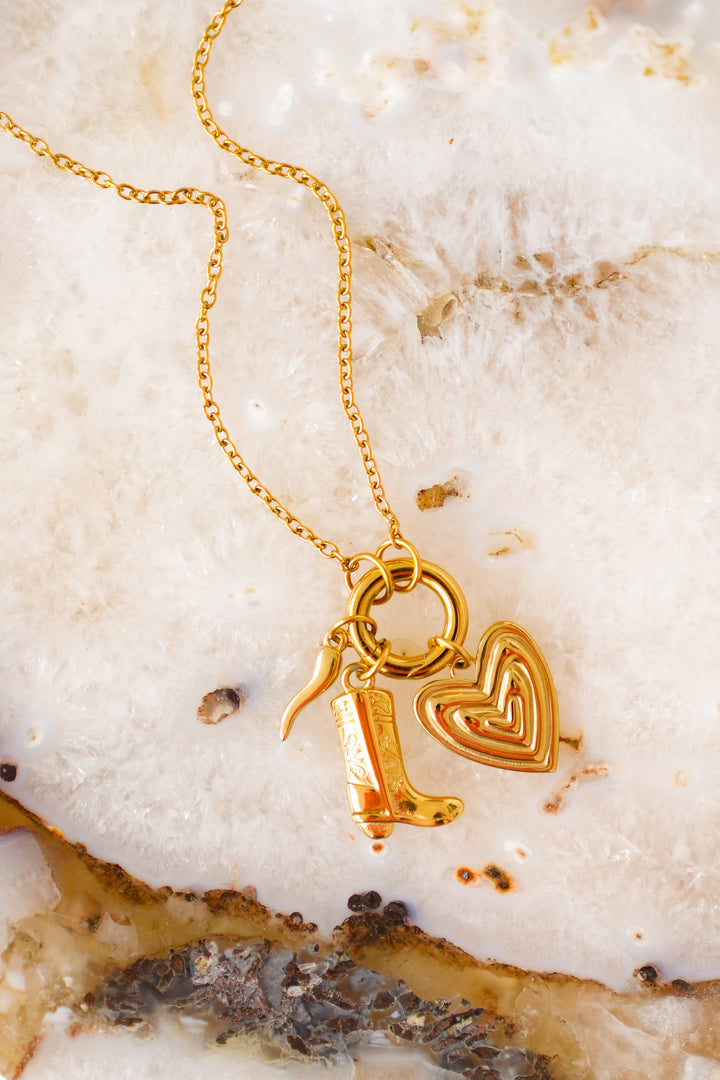 Mila + Stevie Cowgirl Boot Charm Necklace