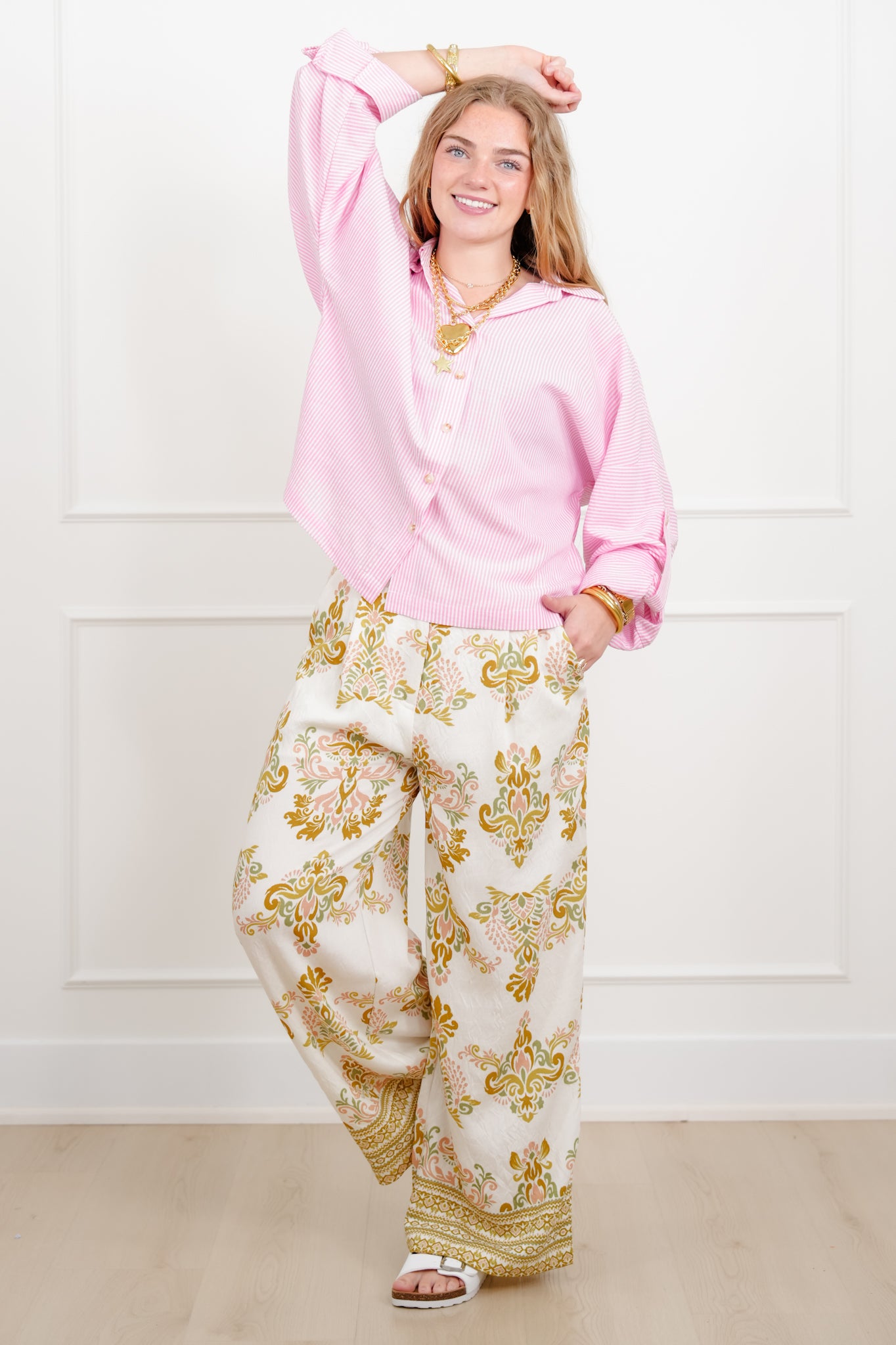 Floral Print Wide Leg Palazzo Pants