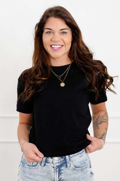 Door Buster! Zenana Acid Cotton Crew Neck Short Sleeve Cropped Tee Shirt