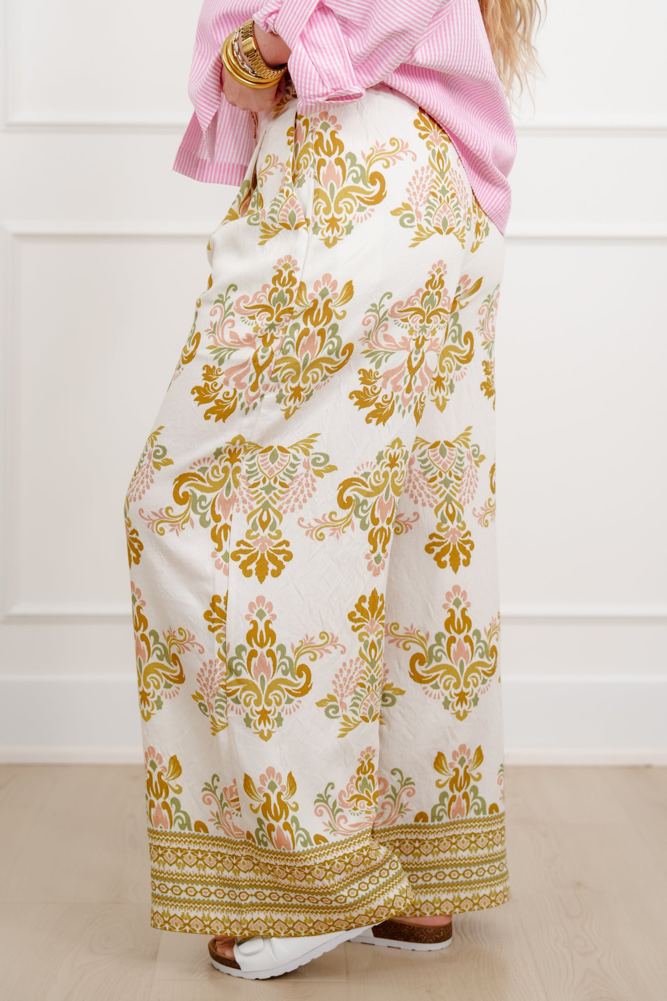 Floral Print Wide Leg Palazzo Pants