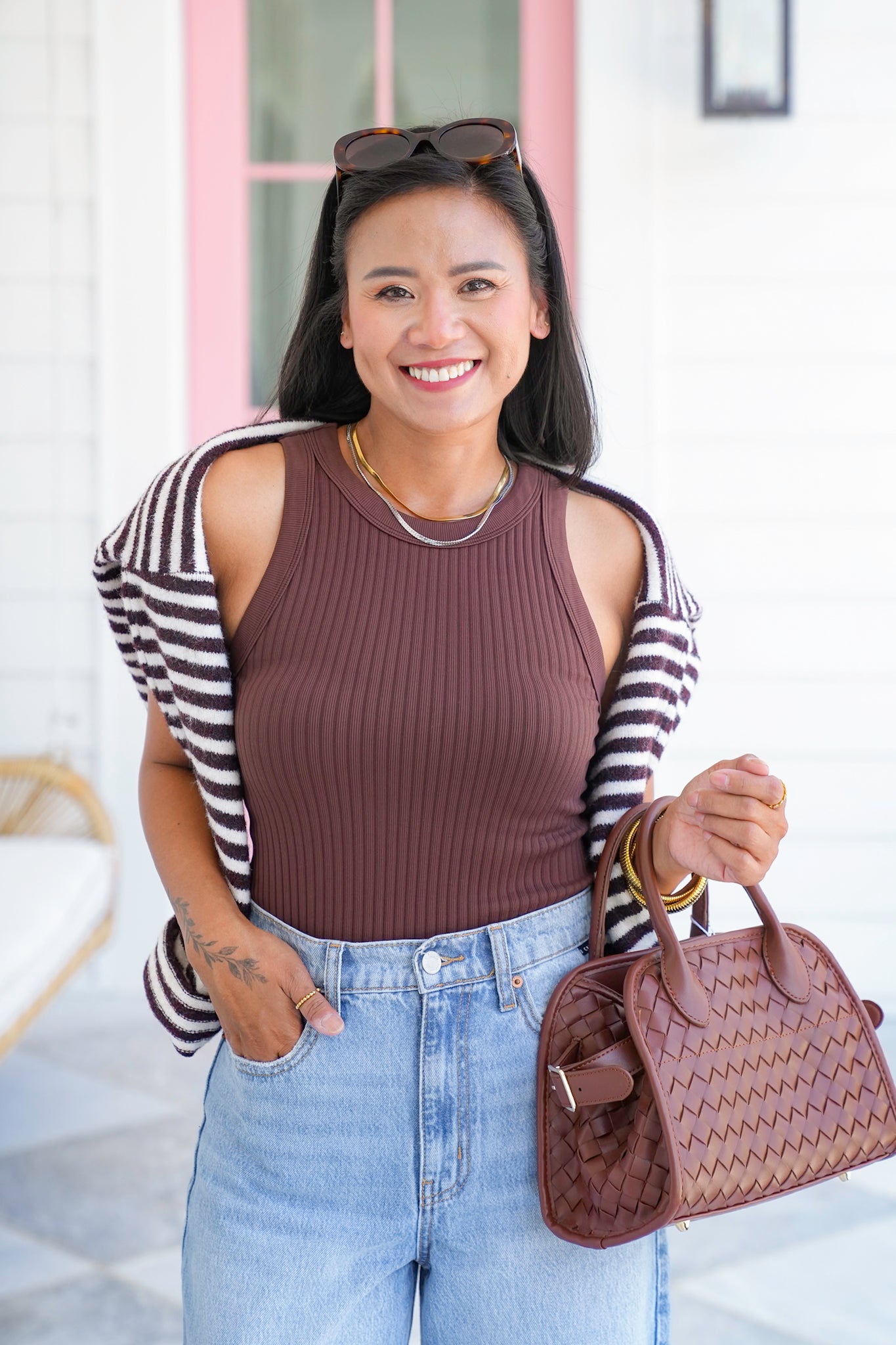 Wide Ribbed Sleeveless Tank Top