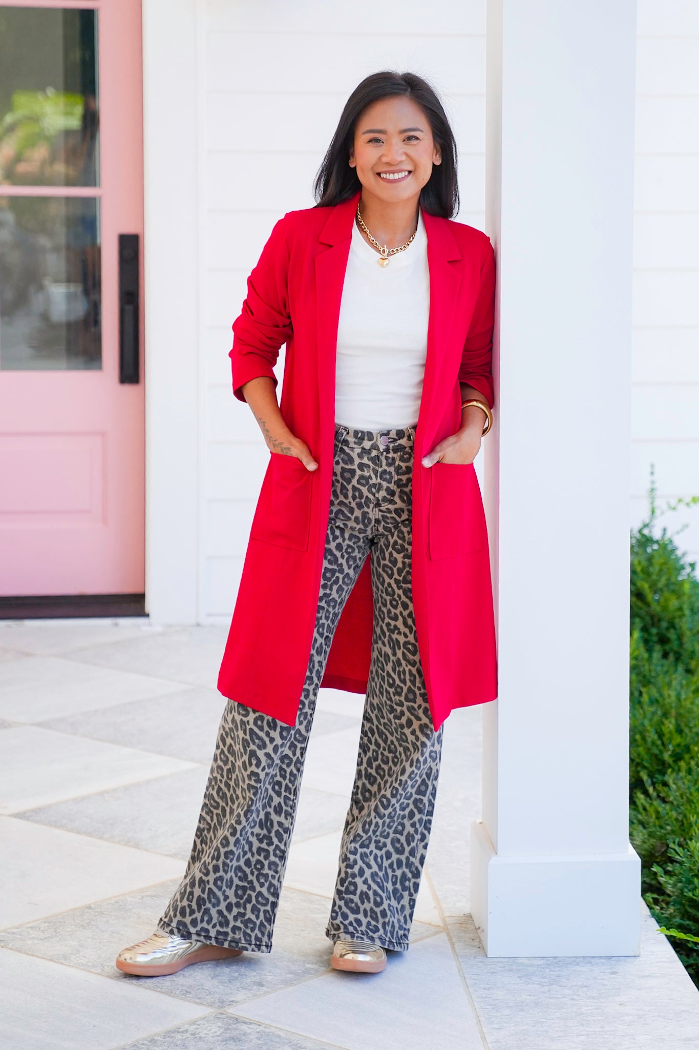 Door Buster! Plus/Reg Magic Chic Long Sleeve Midi Jacket
