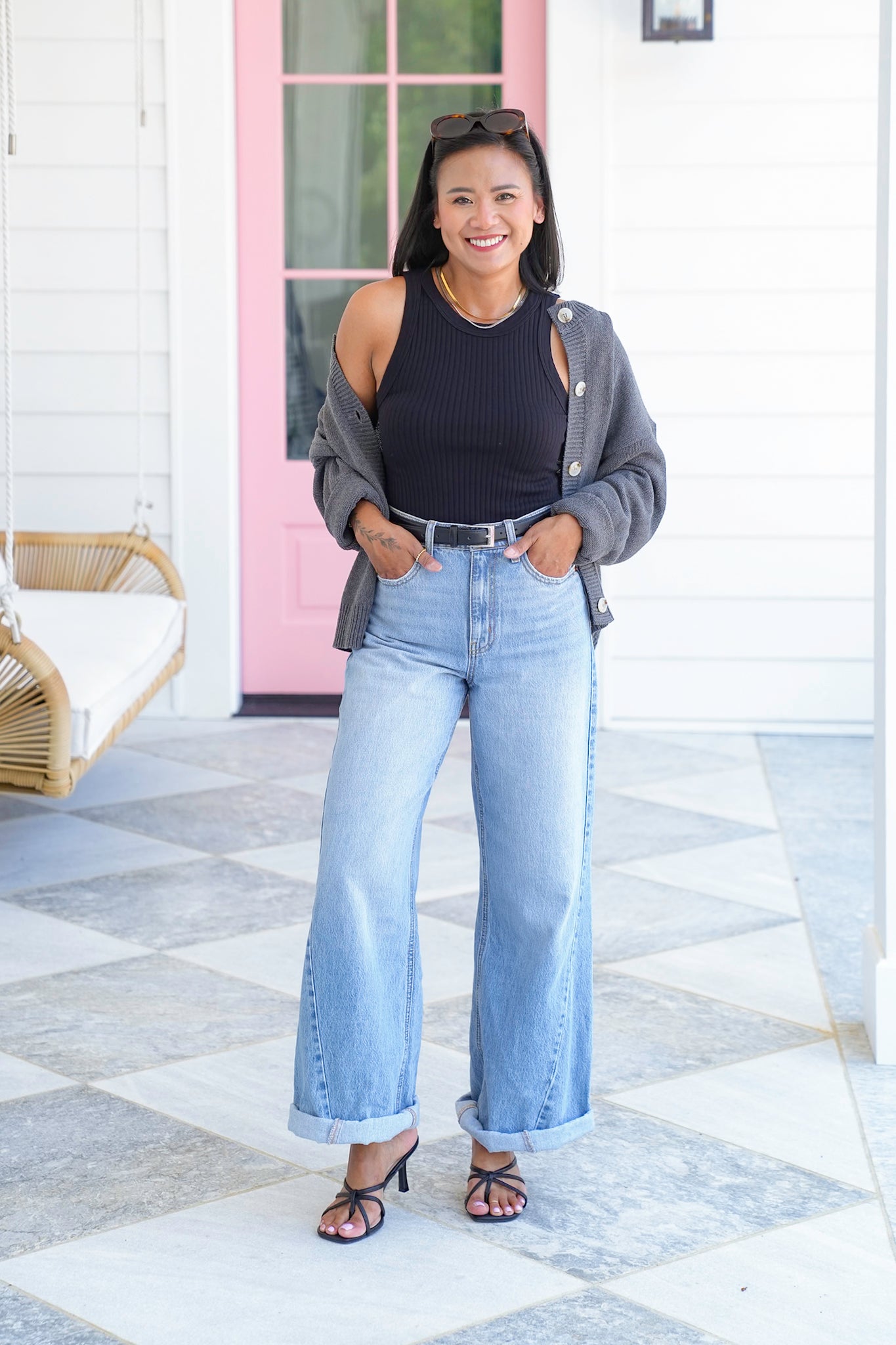 Wide Ribbed Sleeveless Tank Top