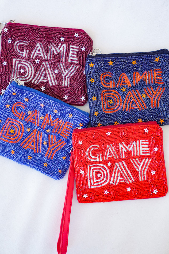 Seed Bead & Sequin "GAME DAY" Wristlet