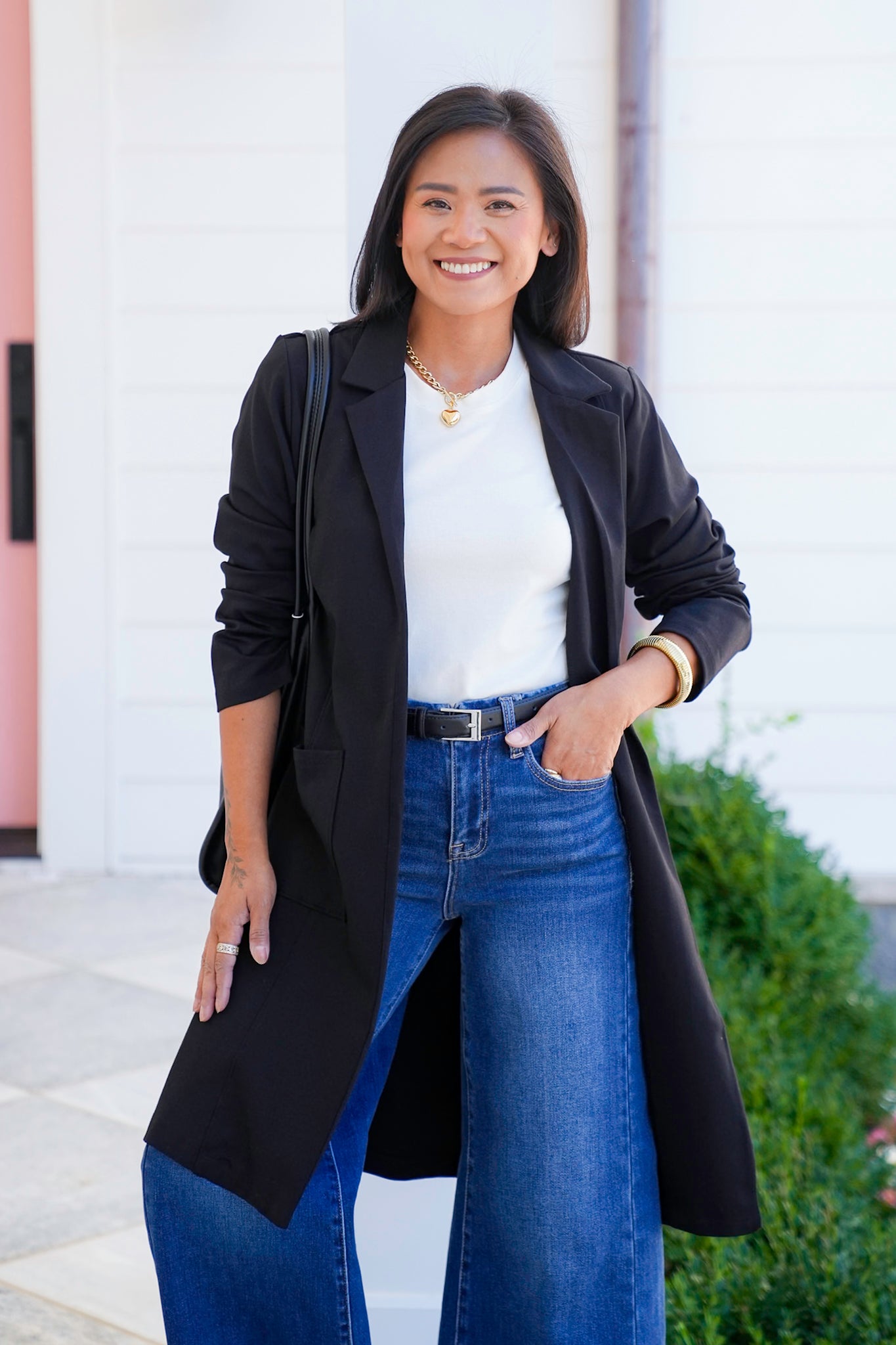 Door Buster! Plus/Reg Magic Chic Long Sleeve Midi Jacket