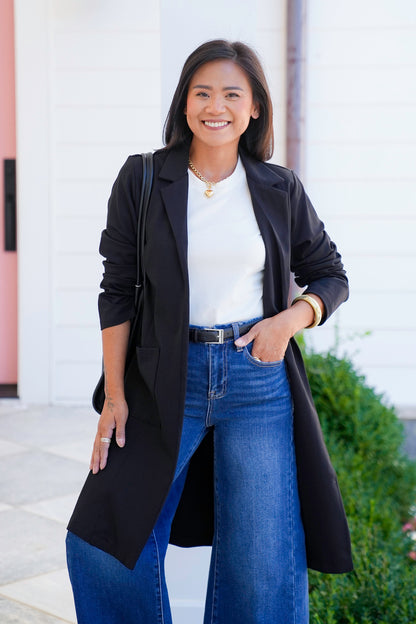 Door Buster! Plus/Reg Magic Chic Long Sleeve Midi Jacket