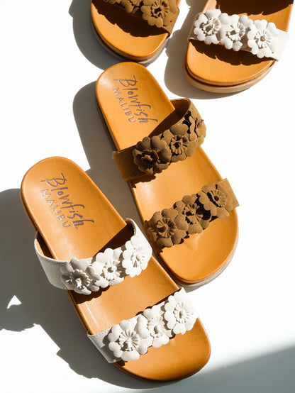Blowfish Vegan Suede Floral Sandal