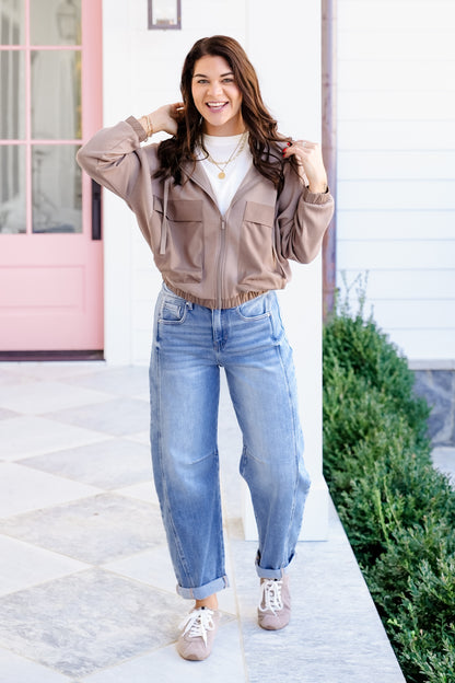 Poppy Day Door Buster! Zenana Soft Scuba Full Zip Hoodie Jacket