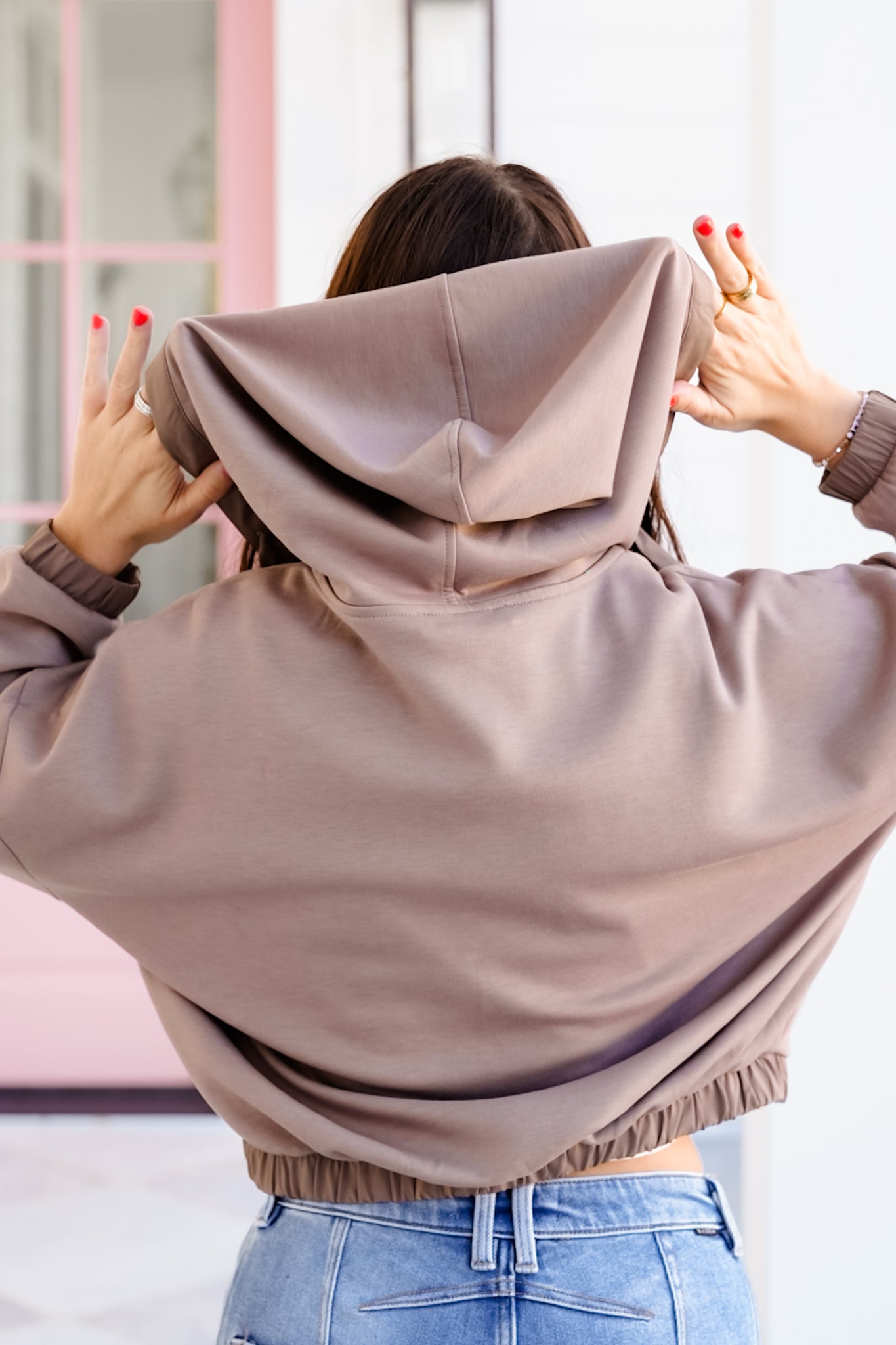 Poppy Day Door Buster! Zenana Soft Scuba Full Zip Hoodie Jacket