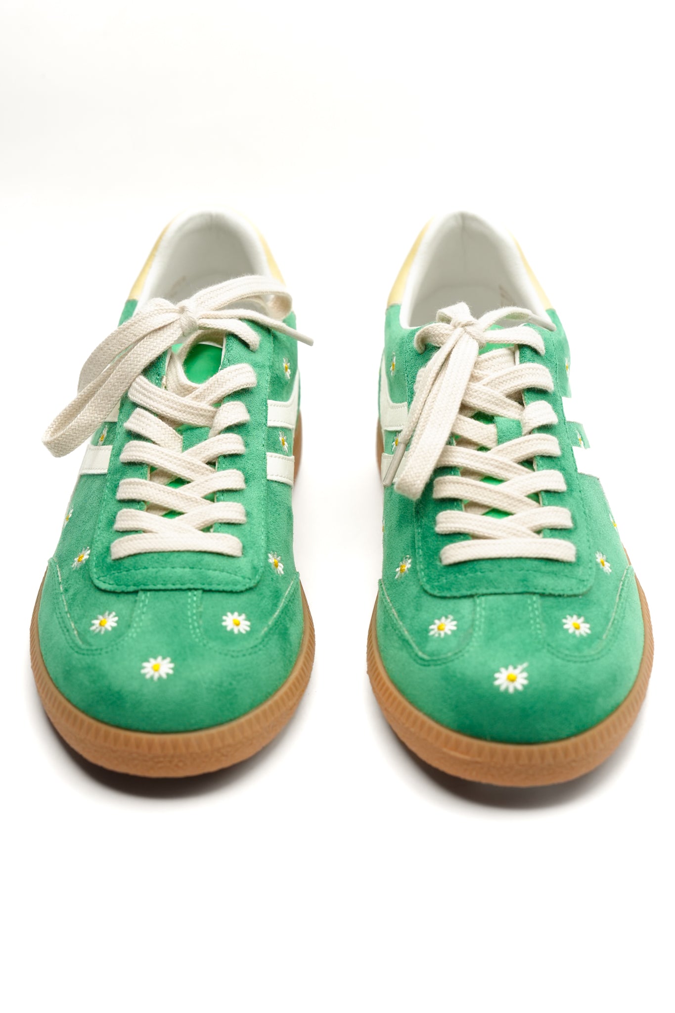 Daisy Embroidered Vegan Suede Retro Sneaker