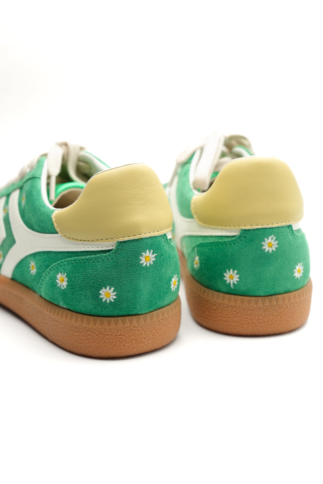 Daisy Embroidered Vegan Suede Retro Sneaker