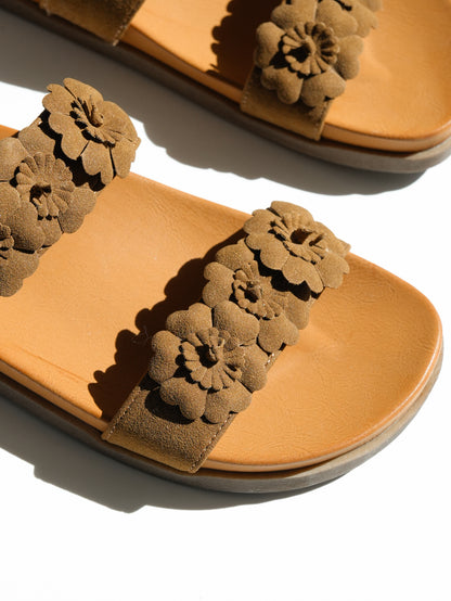 Blowfish Vegan Suede Floral Sandal