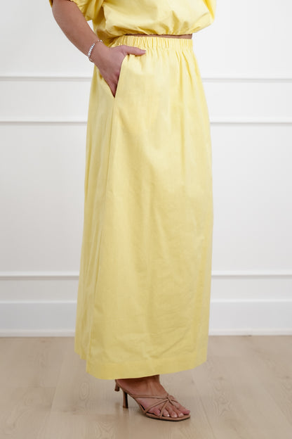 Short Sleeve Bubble Top with Elastic Waist Skirt