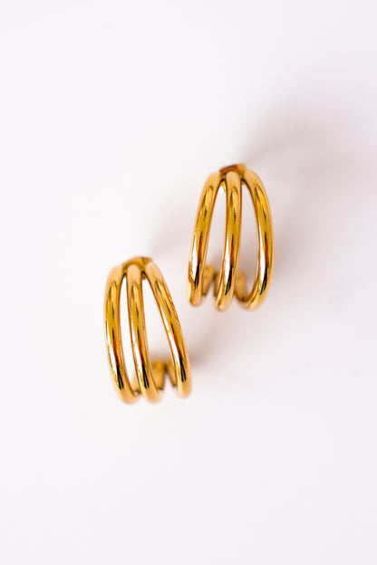 Mila + Stevie Triple Hoop Earrings