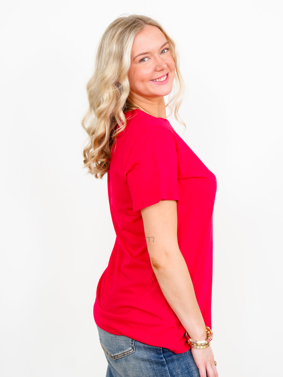 Door Buster! Zenana Cotton Boyfriend Round Neck Tee