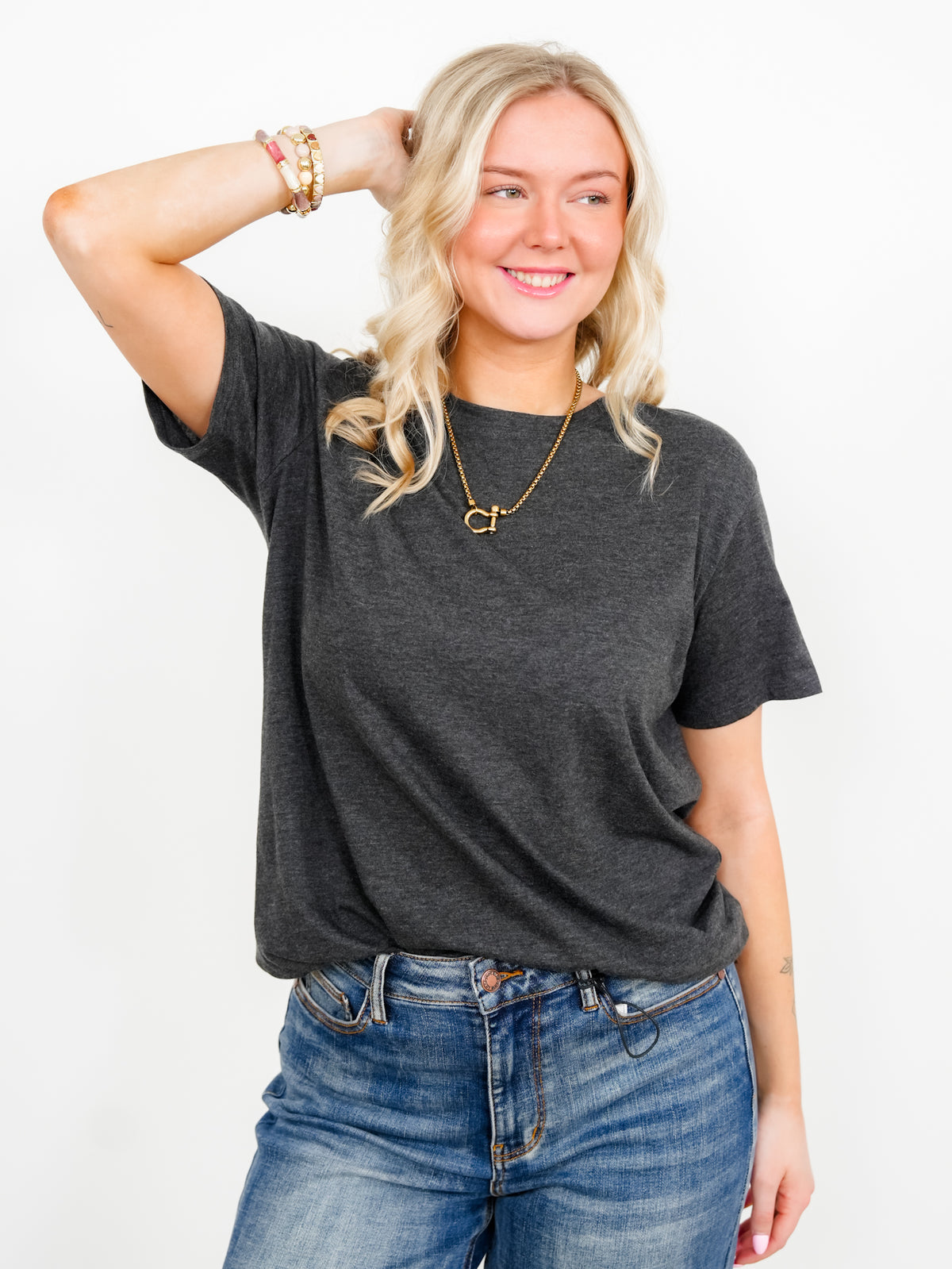 Door Buster! Zenana Cotton Boyfriend Round Neck Tee