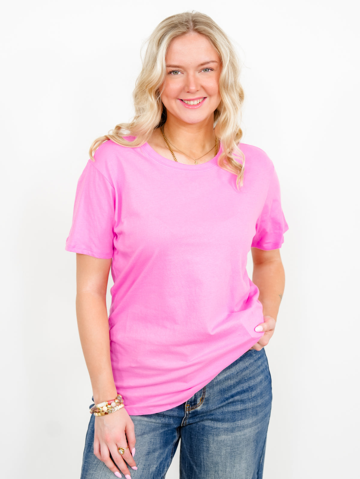 Door Buster! Zenana Cotton Boyfriend Round Neck Tee
