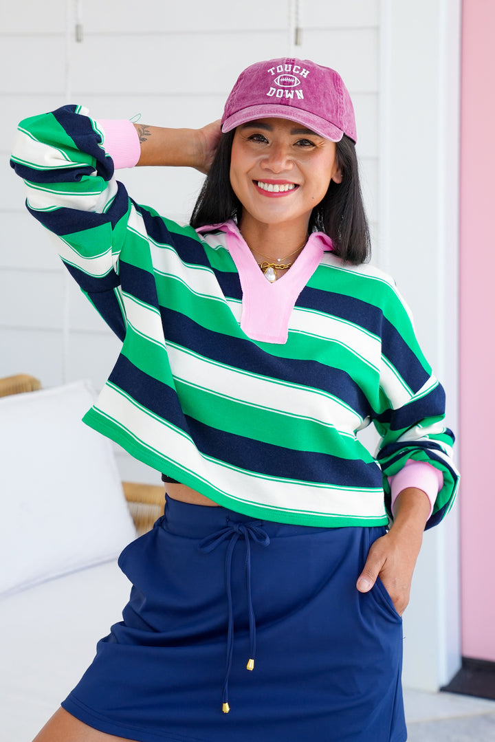 Stripe Long Sleeve Pullover Top