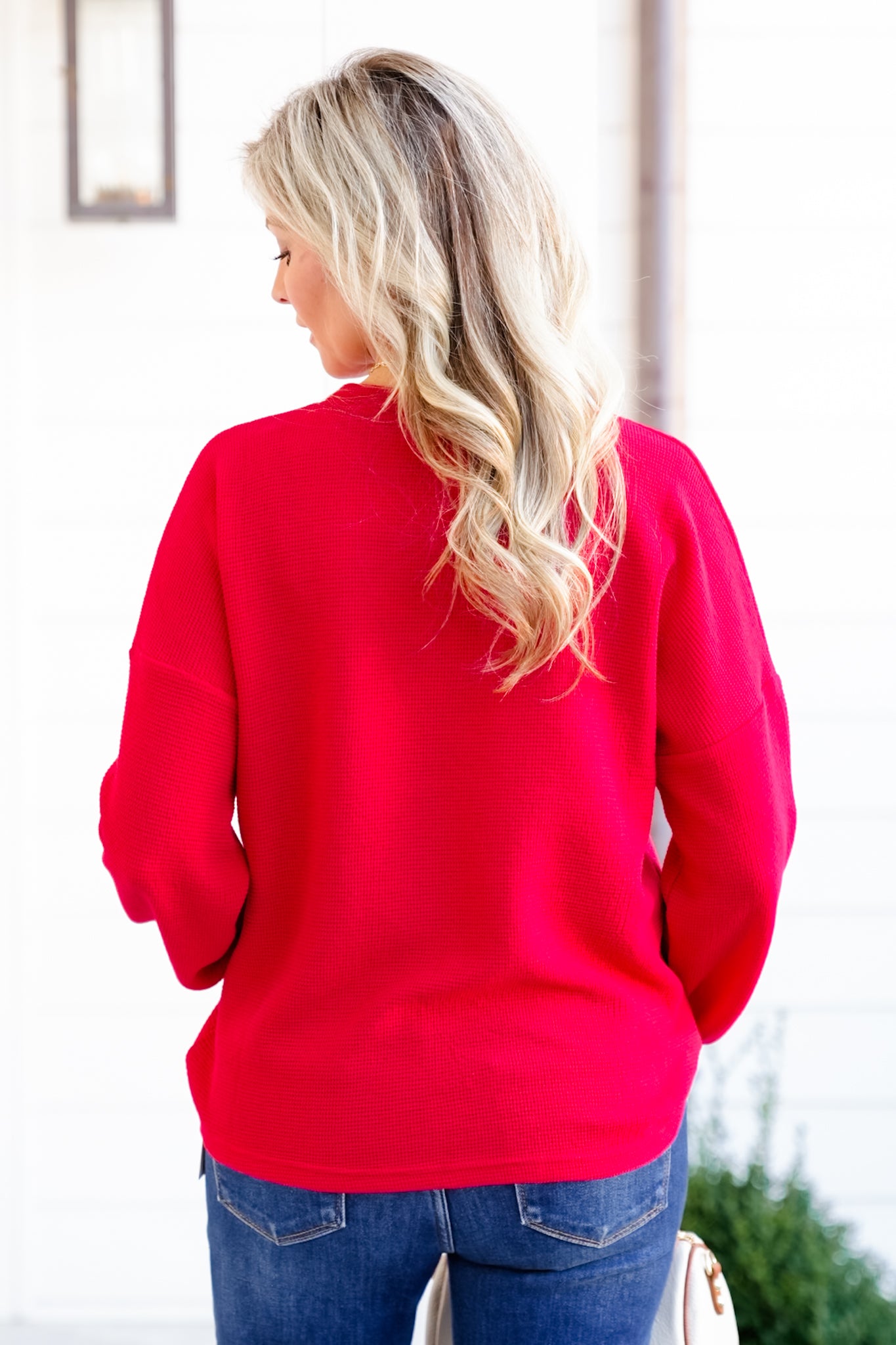 Poppy Day Door Buster! Zenana Double Knit Round Neck Long Sleeve Top