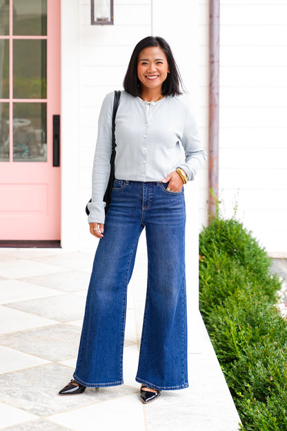 Cotton Long Sleeve Button Down Cardigan