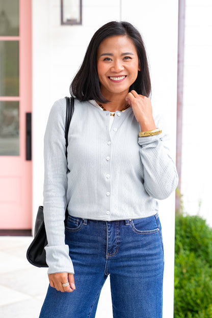 Cotton Long Sleeve Button Down Cardigan