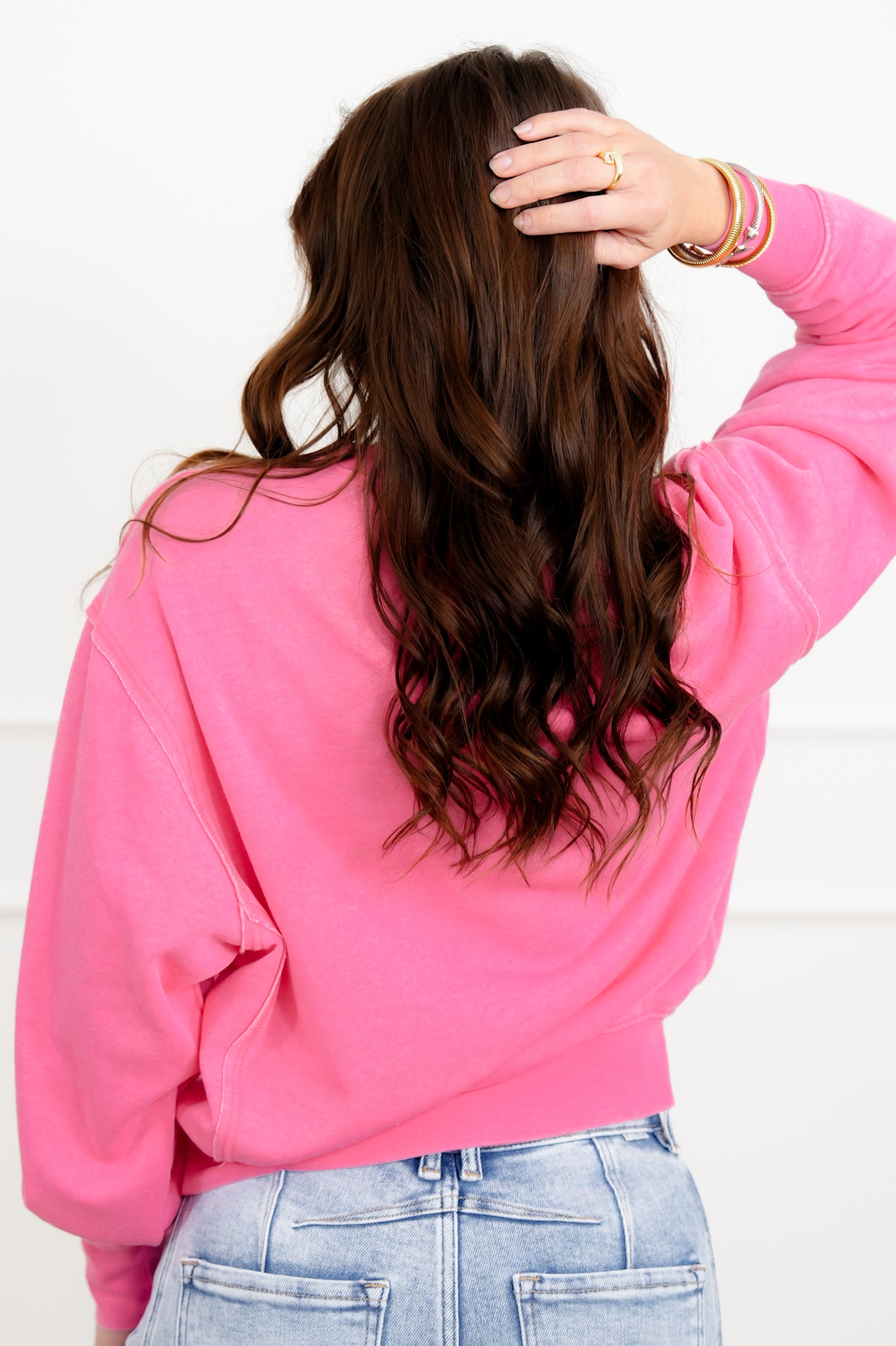 Door Buster! Solid Long Sleeve Crew Neck Sweatshirt