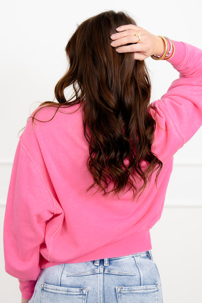 Door Buster! Solid Long Sleeve Crew Neck Sweatshirt