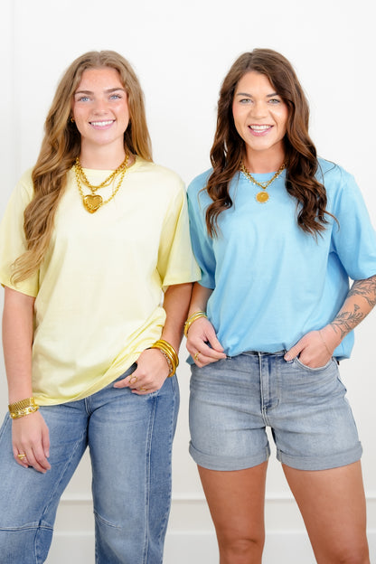 Door Buster! Solid Short Sleeve Crew Neck Tee