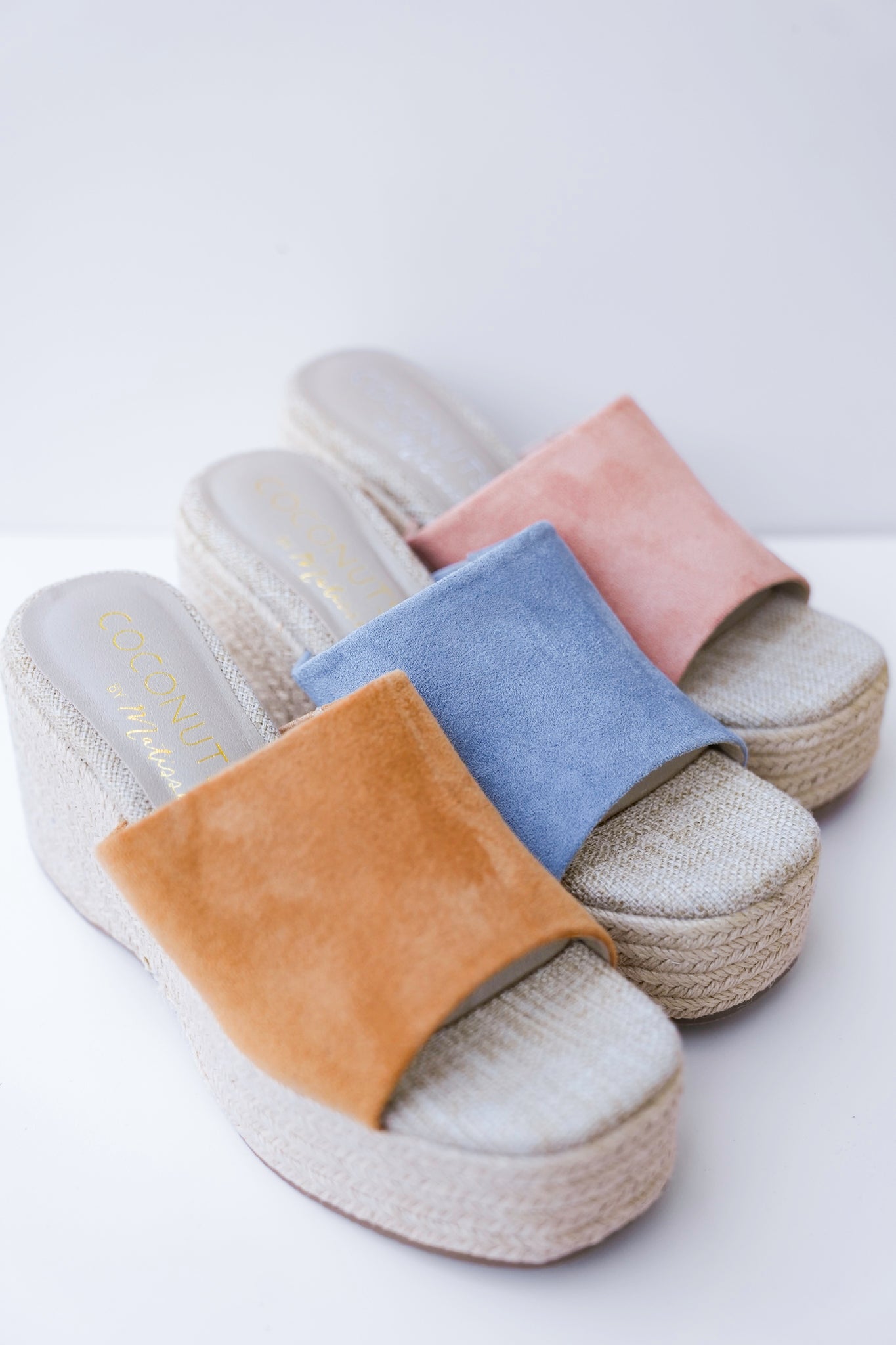 Vegan Suede Espadrille Platform Wedge Sandals