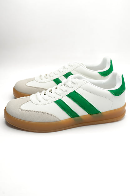 Retro Stripe Lace Up Gum Sole Sneakers