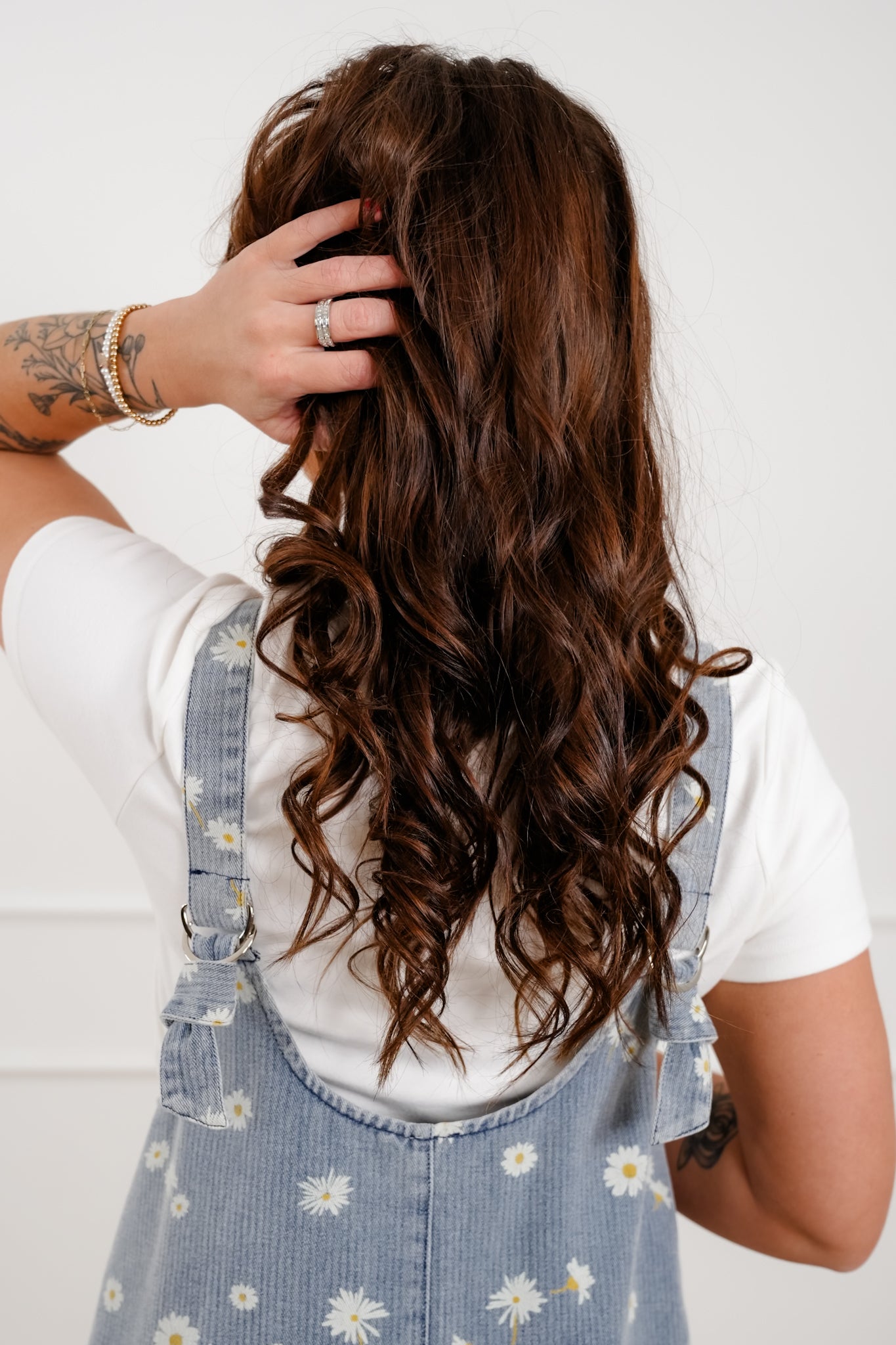 Plus/Reg Daisy Print Sleeveless V Neck Dress